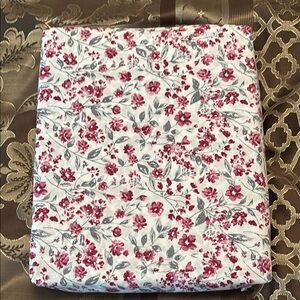 Floral Print Fabric in Pink and Gray
